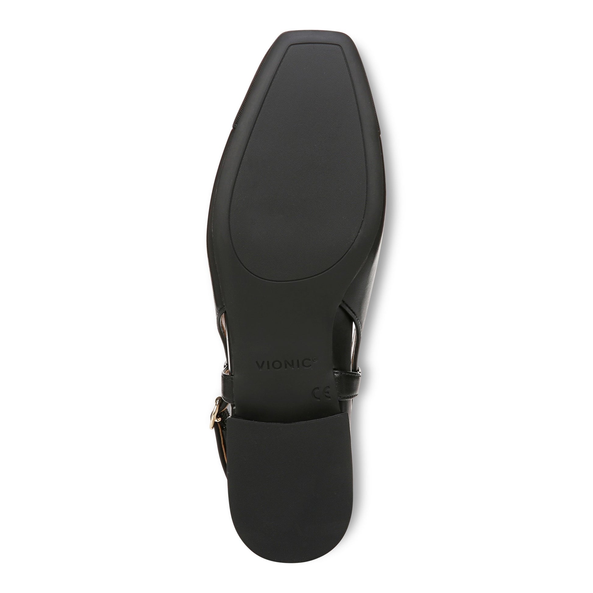 Vionic Petaluma Women's Slingback Supportive Flat - Black - Bottom