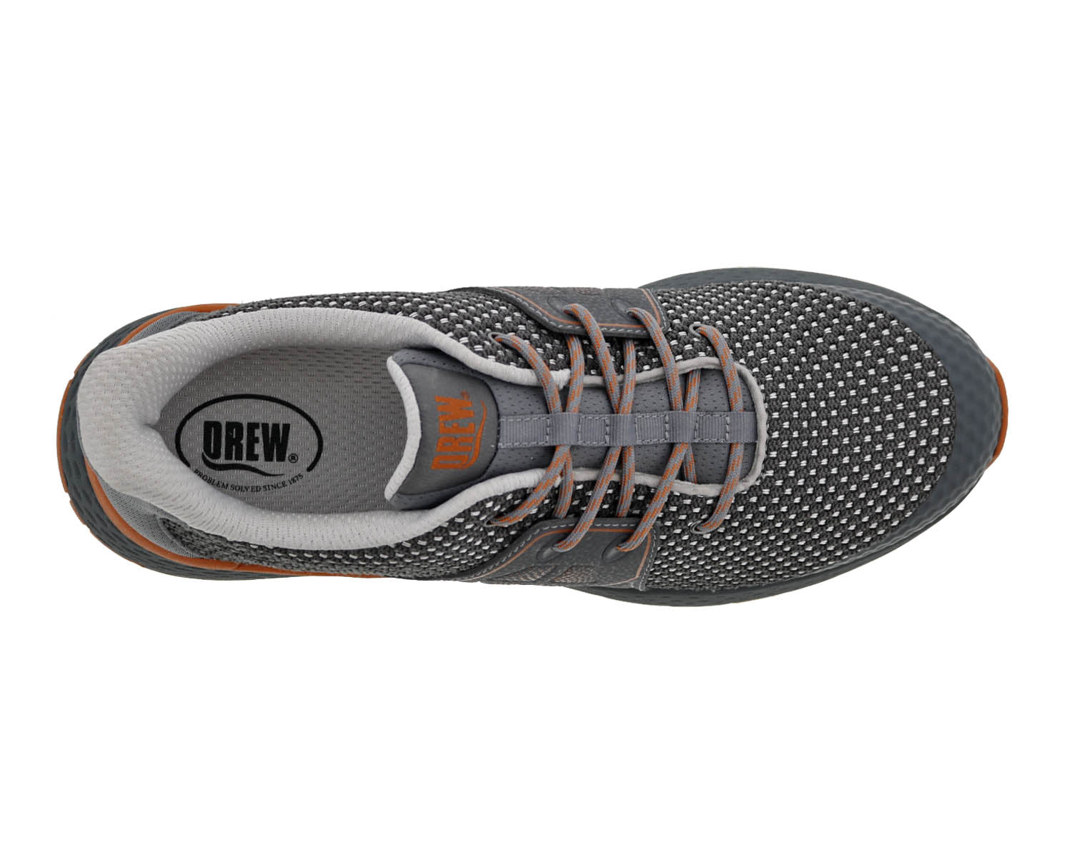Drew Perform Men's Athletic Shoe - Grey Mesh Combo - Top View