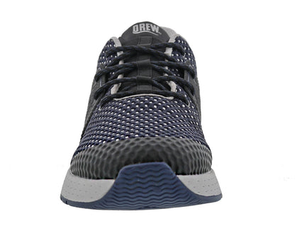 Drew Perform Men's Athletic Shoe - Navy Mesh Combo - Front View
