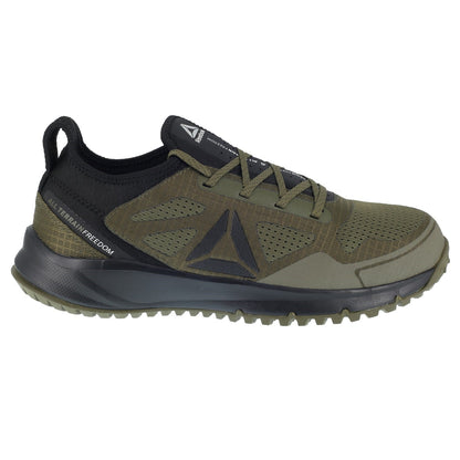 Reebok Work Men's Sublie All Terrain Work Steel Toe Athletic Shoe ESD - Sage and Black - Side View