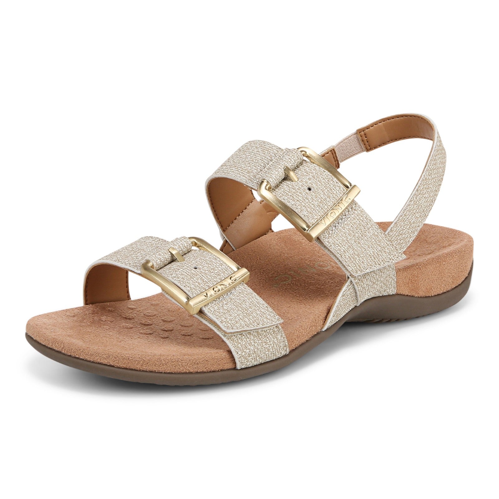 Vionic Reese womens Slingback Sandal - Oatmeal - Left angle