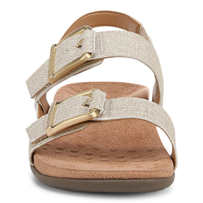 Vionic Reese womens Slingback Sandal - Oatmeal - Front