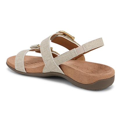 Vionic Reese womens Slingback Sandal - Oatmeal - Back angle