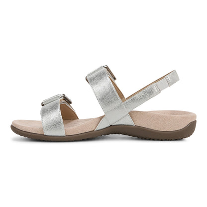 Vionic Reese womens Slingback Sandal - Silver - Left Side