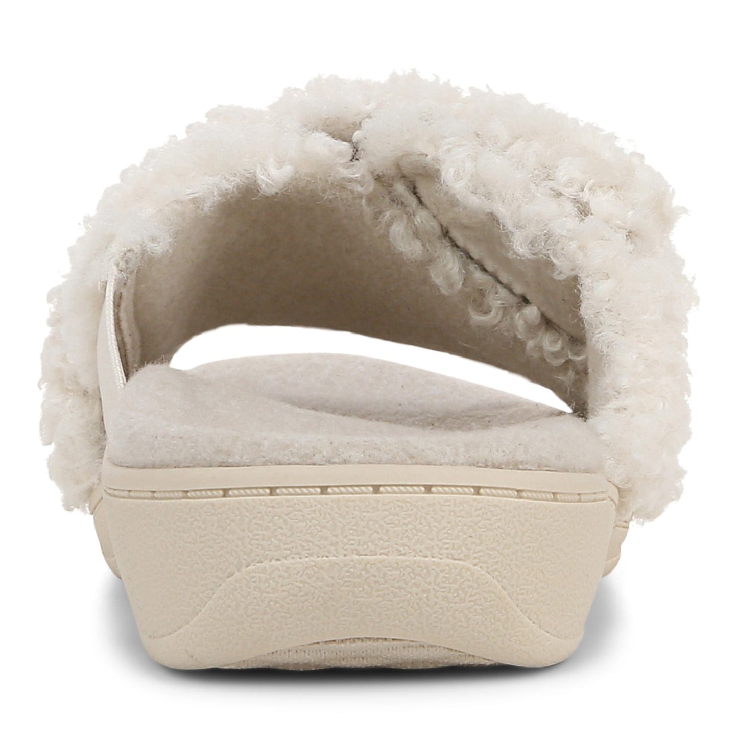 Vionic Relax Ii womens Slide Slipper - Cream Shearling - Back