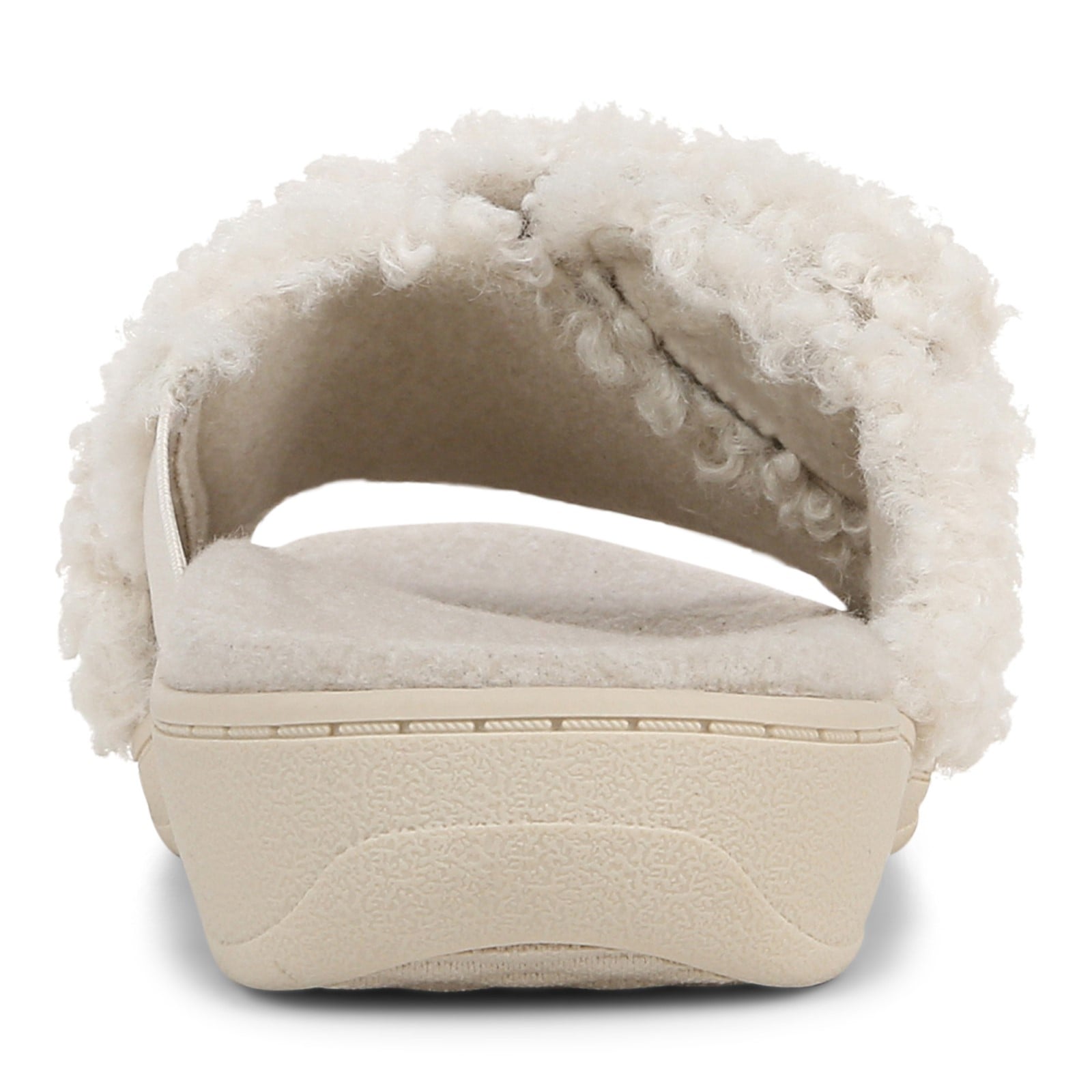 Vionic Relax Ii womens Slide Slipper - Cream Shearling - Back