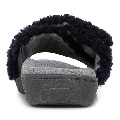 Vionic Relax Ii womens Slide Slipper - Navy Blazer Shearling - Back