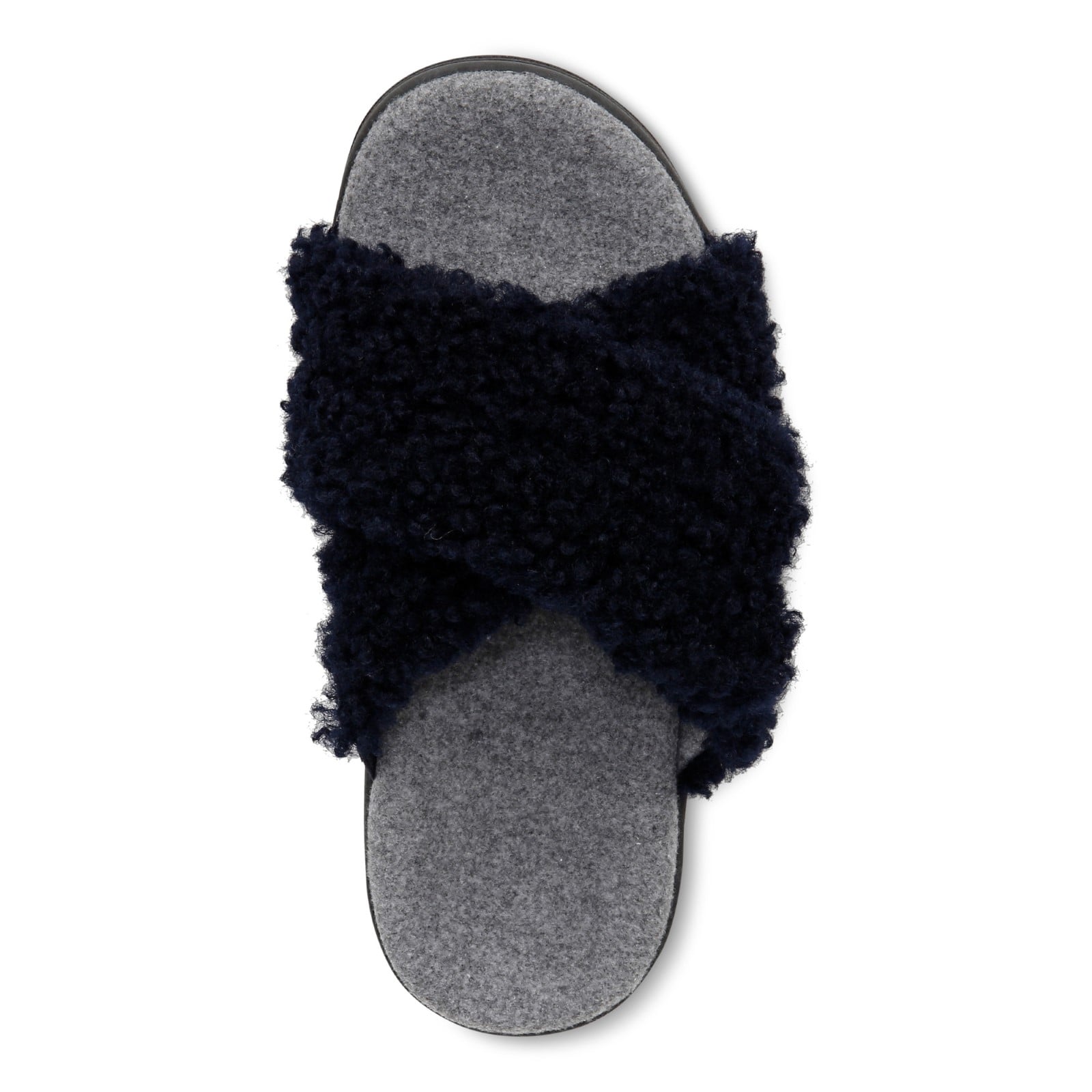 Vionic Relax Ii womens Slide Slipper - Navy Blazer Shearling - Top
