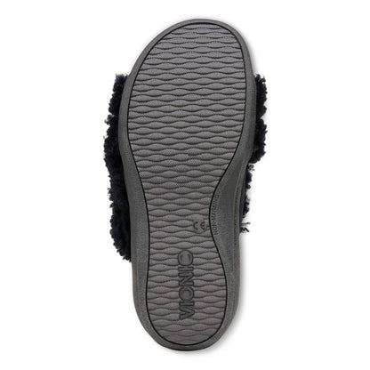 Vionic Relax Ii womens Slide Slipper - Navy Blazer Shearling - Bottom