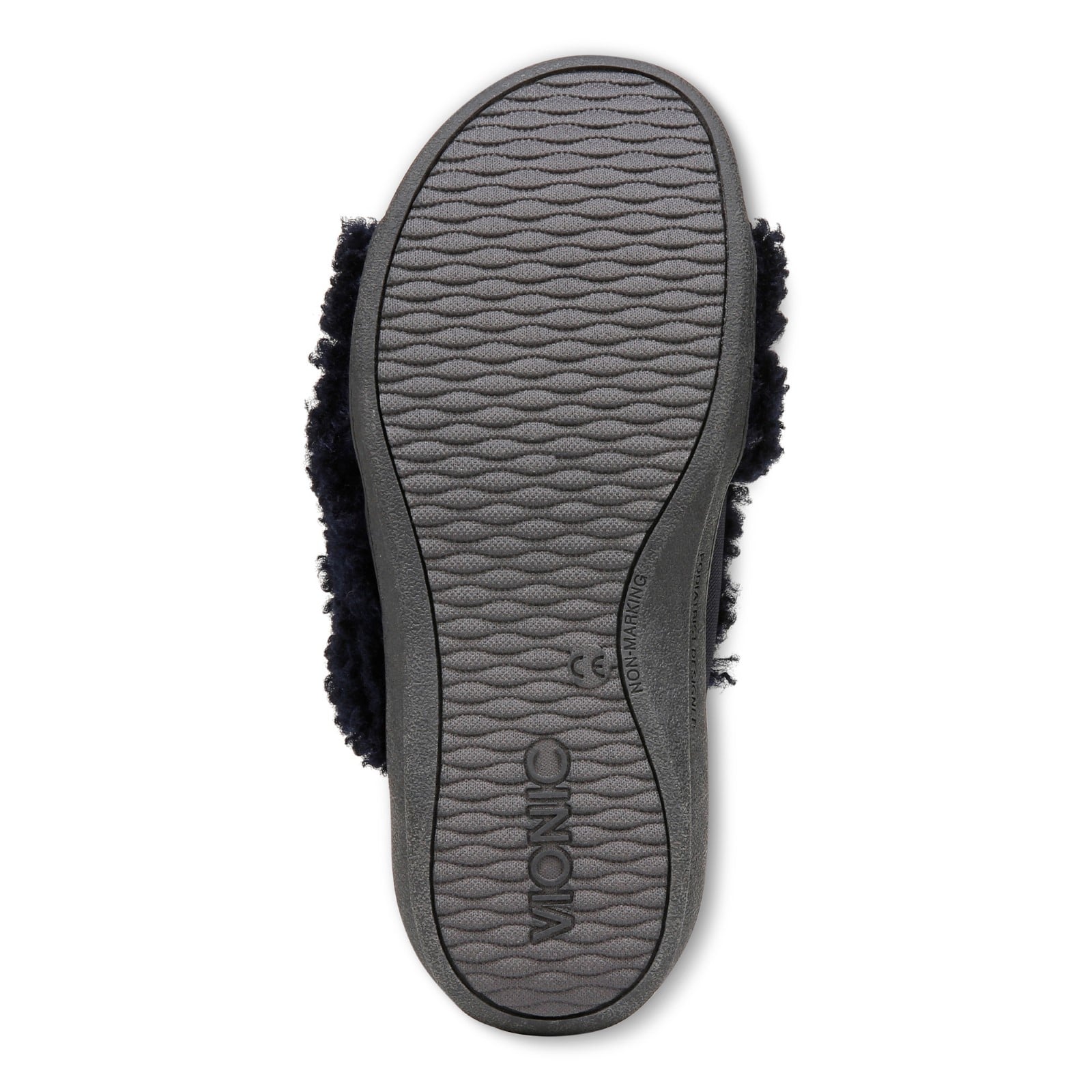 Vionic Relax Ii womens Slide Slipper - Navy Blazer Shearling - Bottom