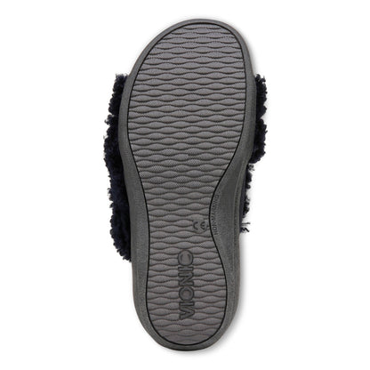 Vionic Relax Ii womens Slide Slipper - Navy Blazer Shearling - Bottom