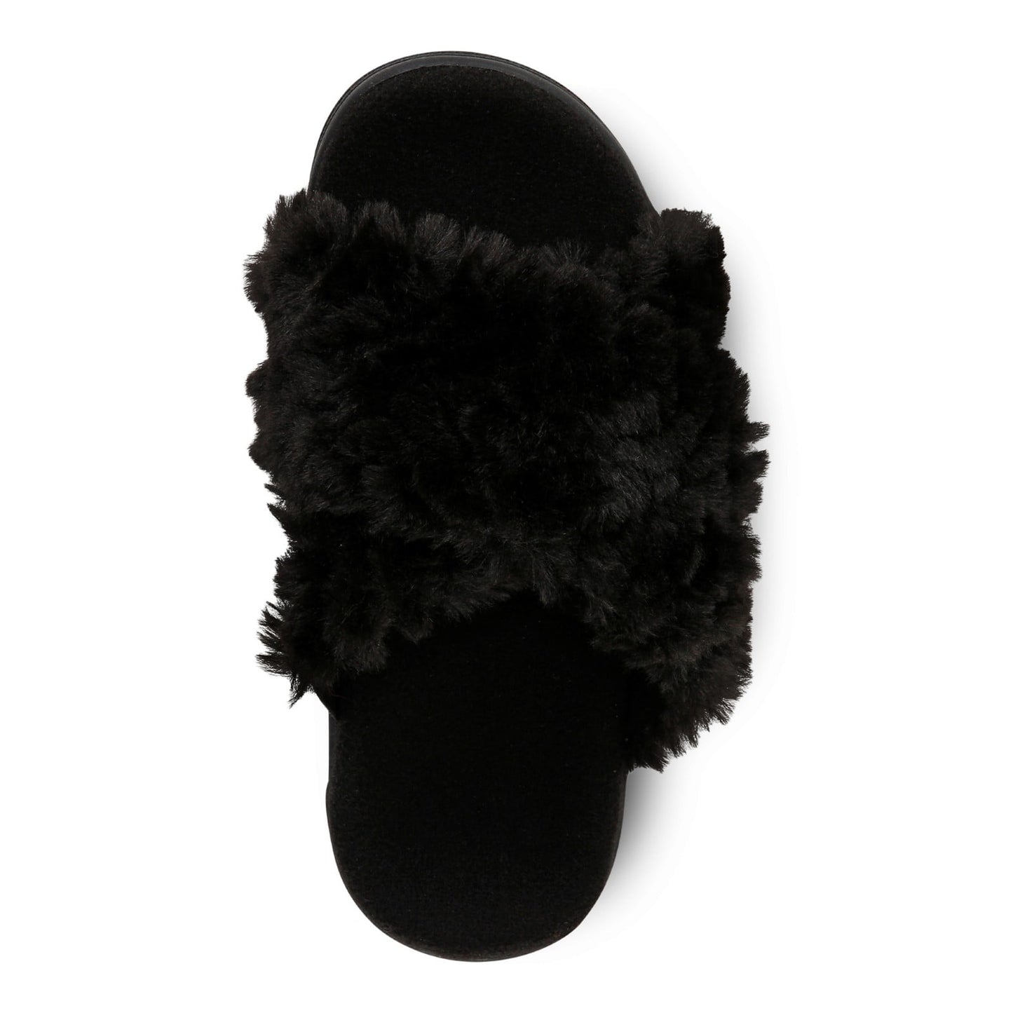 Vionic Relax Ii womens Slide Slipper - Black Fur - Top