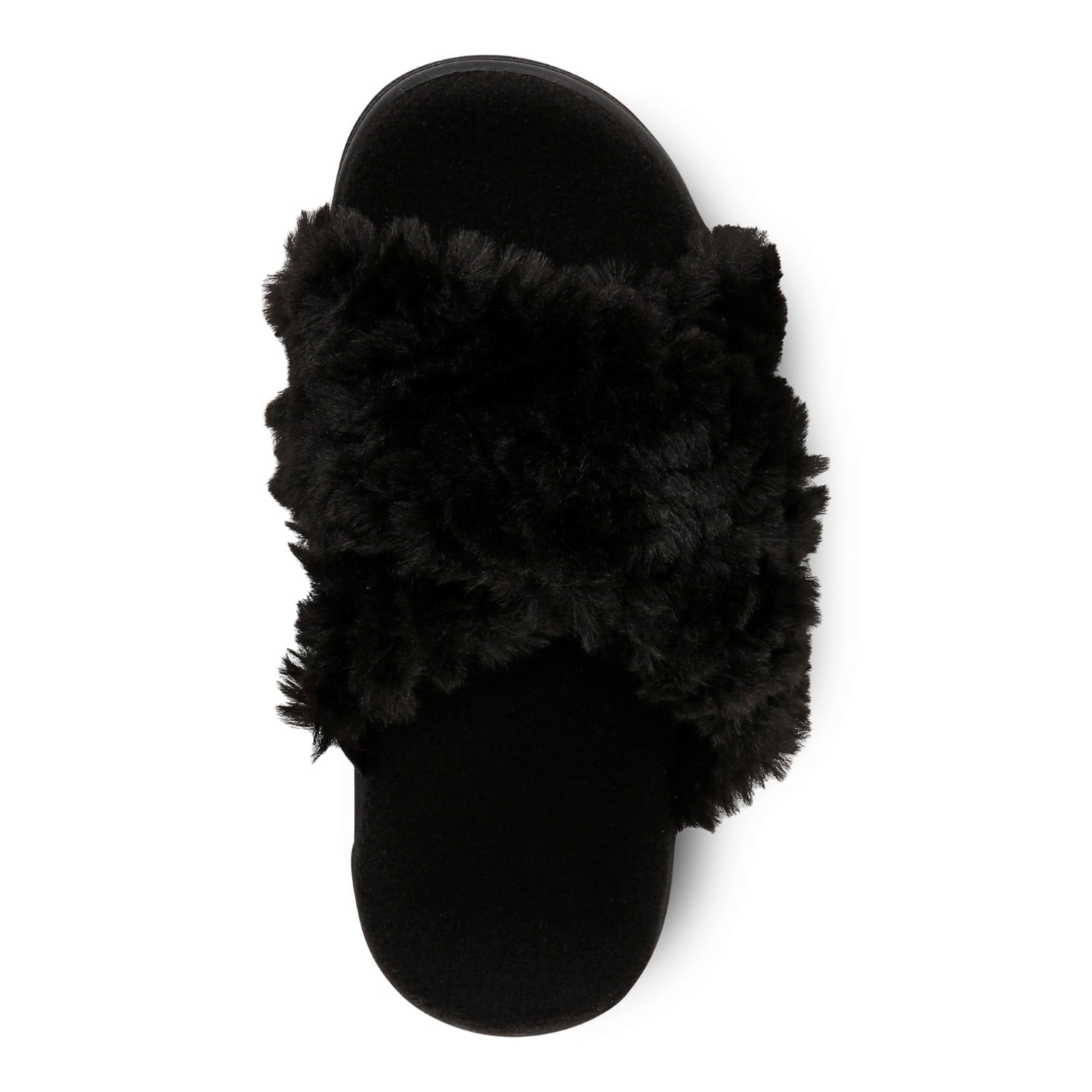 Vionic Relax Ii womens Slide Slipper - Black Fur - Top
