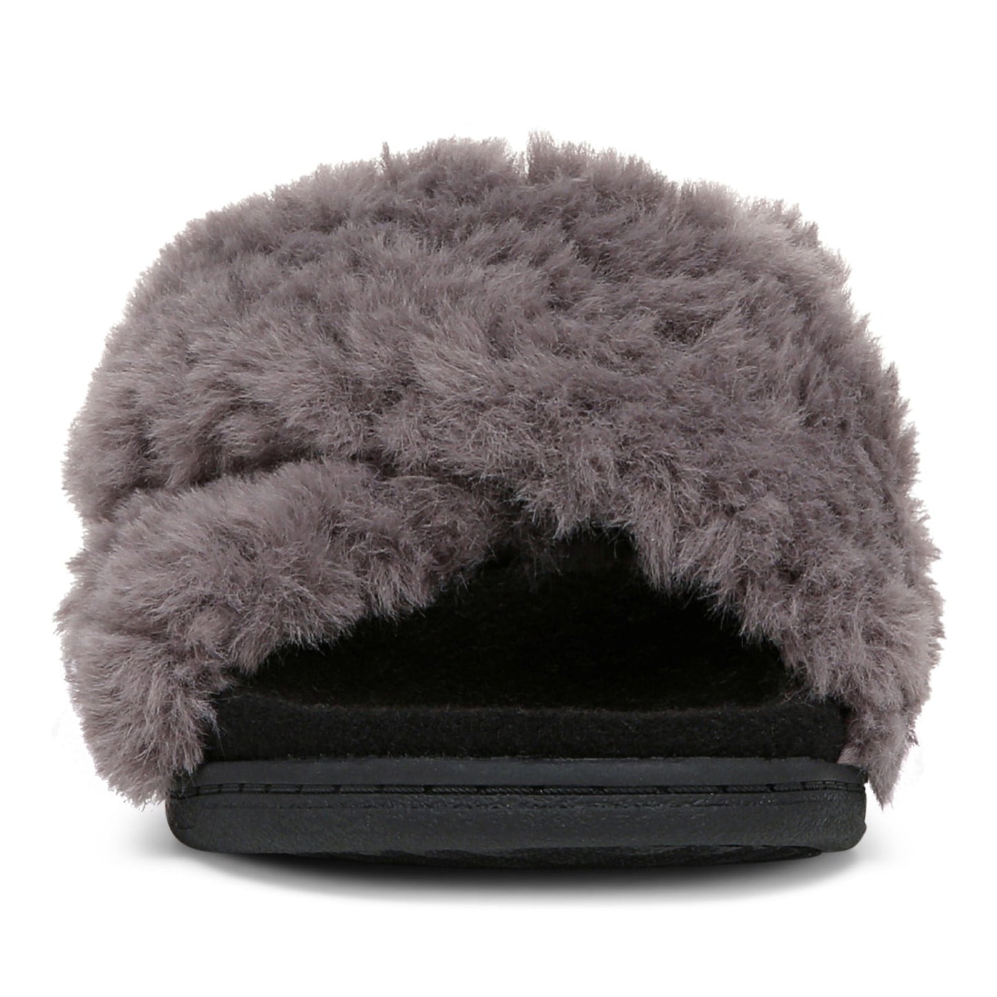 Vionic Relax Ii womens Slide Slipper - Charcoal Fur - Front