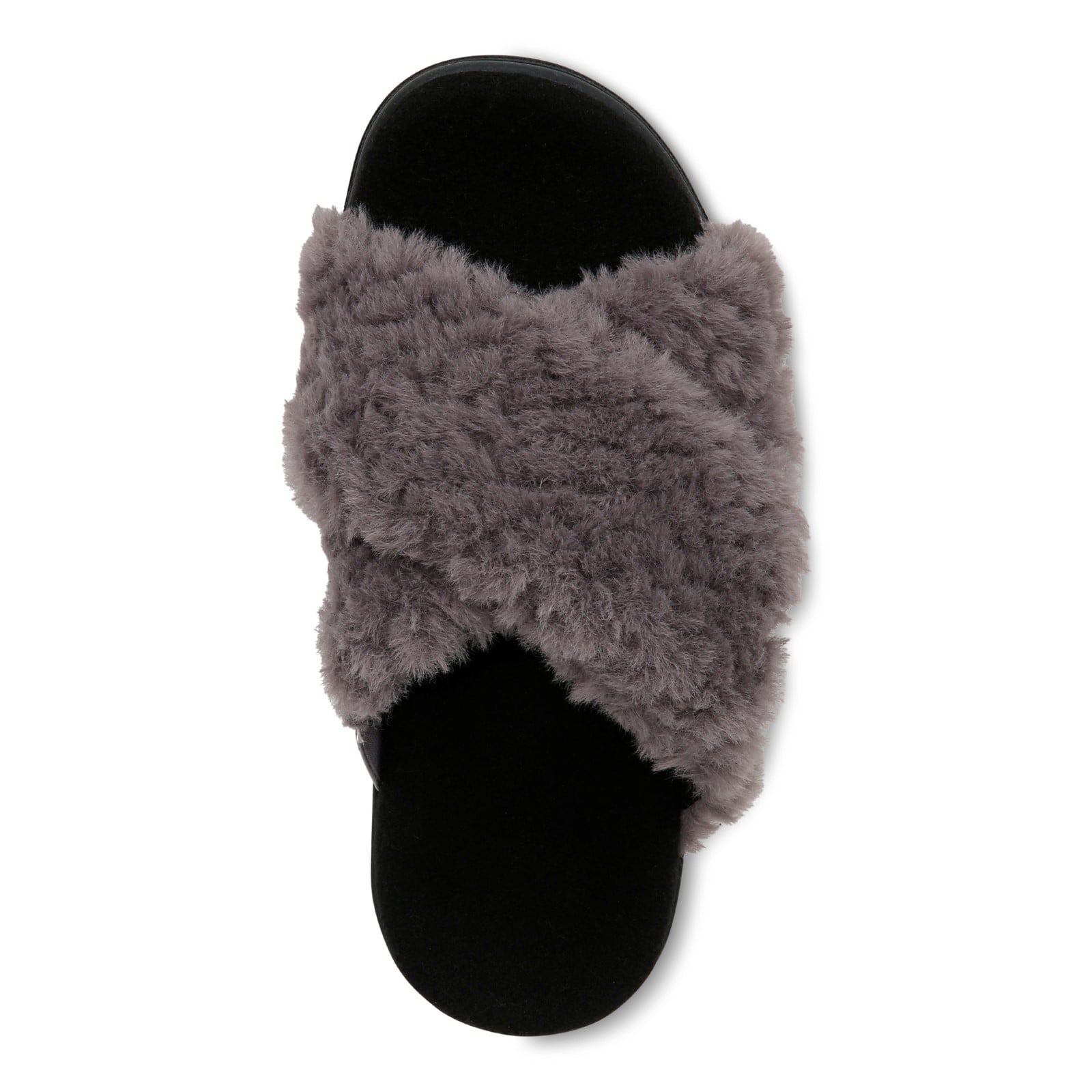 Vionic Relax Ii womens Slide Slipper - Charcoal Fur - Top