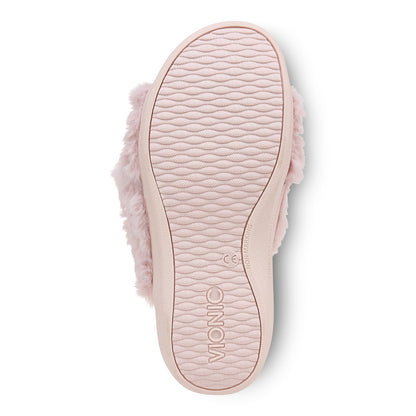 Vionic Relax Ii womens Slide Slipper - Light Pink Fur - Bottom