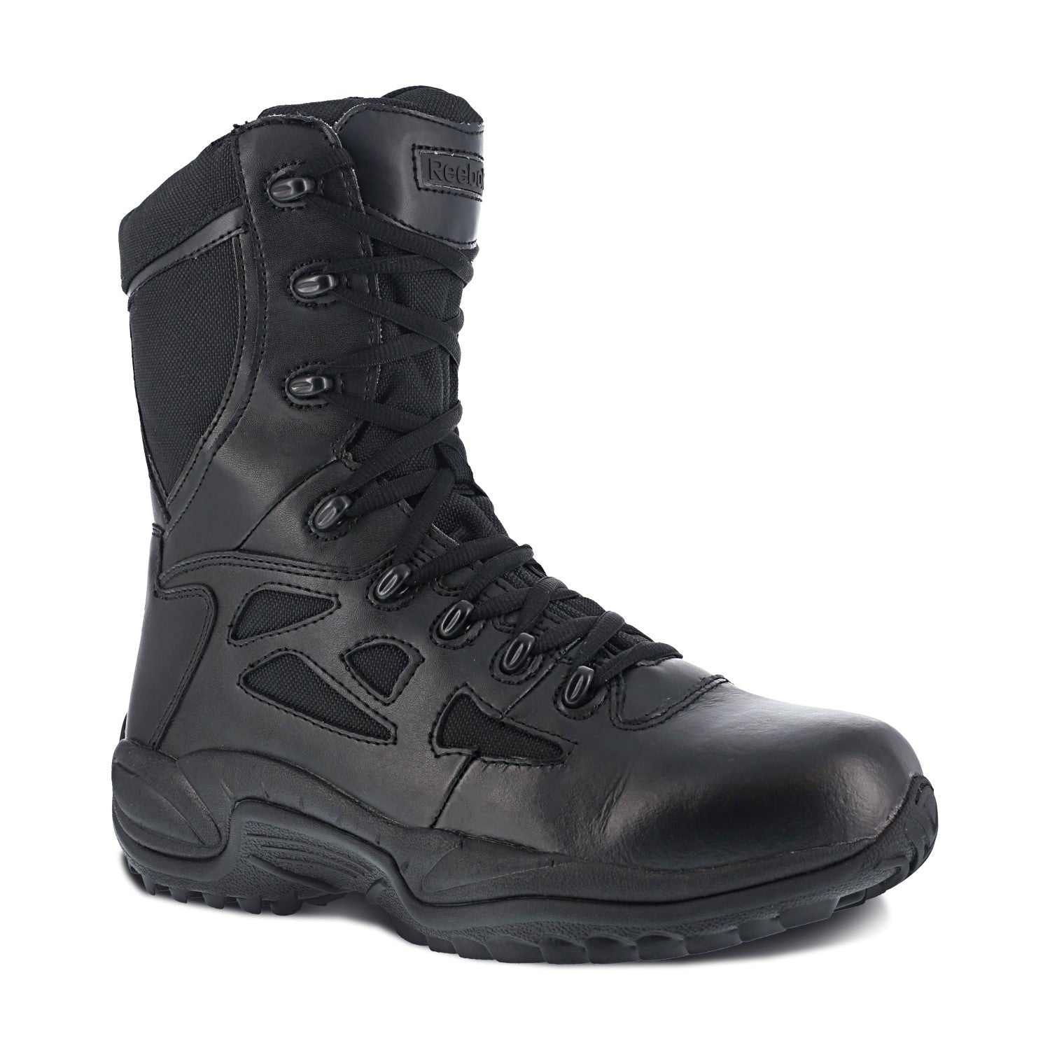 Reebok Duty Men's Rapid Response Tactical Soft Toe 8" Boot - Black - Profile View