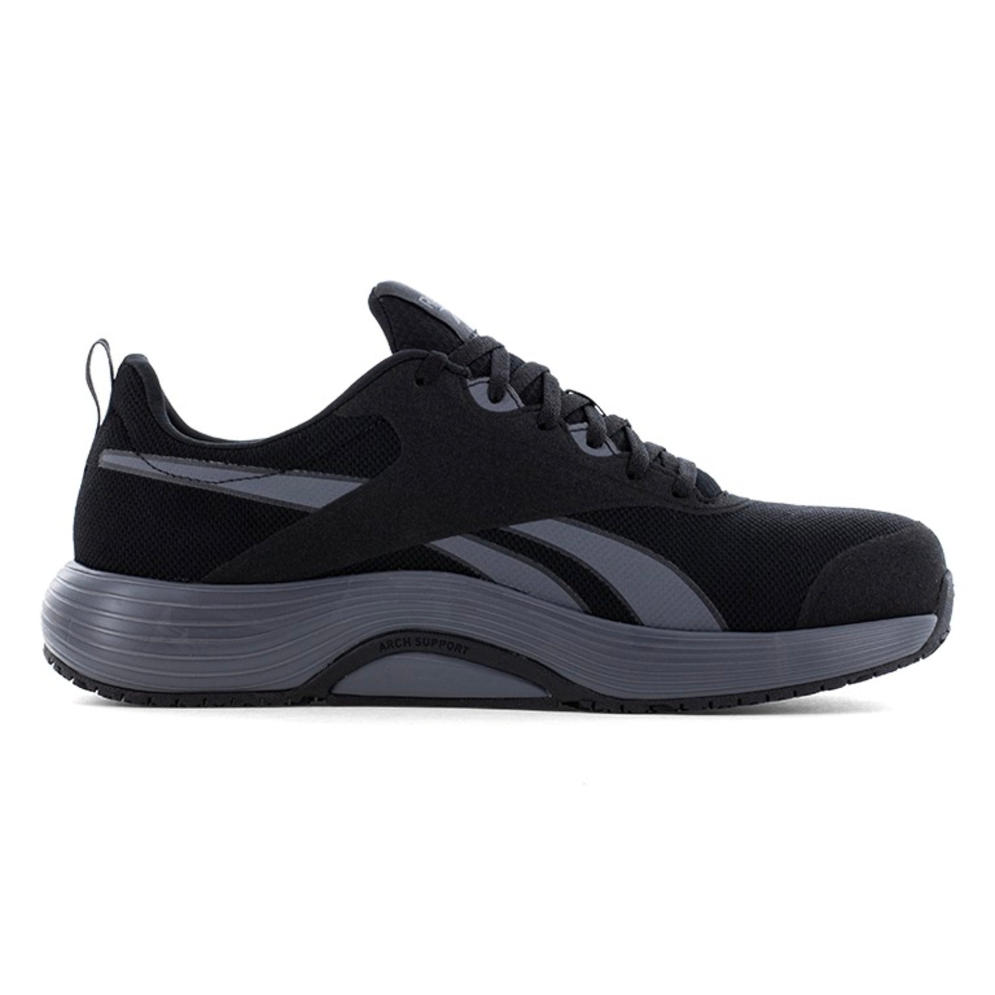 Reebok Men's RB5102 Black and Gray Lite Plus 4 Work Composite Toe Athletic EH - Black - Other Shoe Side
