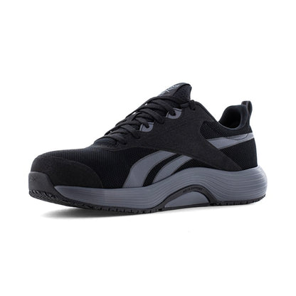 Reebok Men's RB5102 Black and Gray Lite Plus 4 Work Composite Toe Athletic EH - Black - angle2