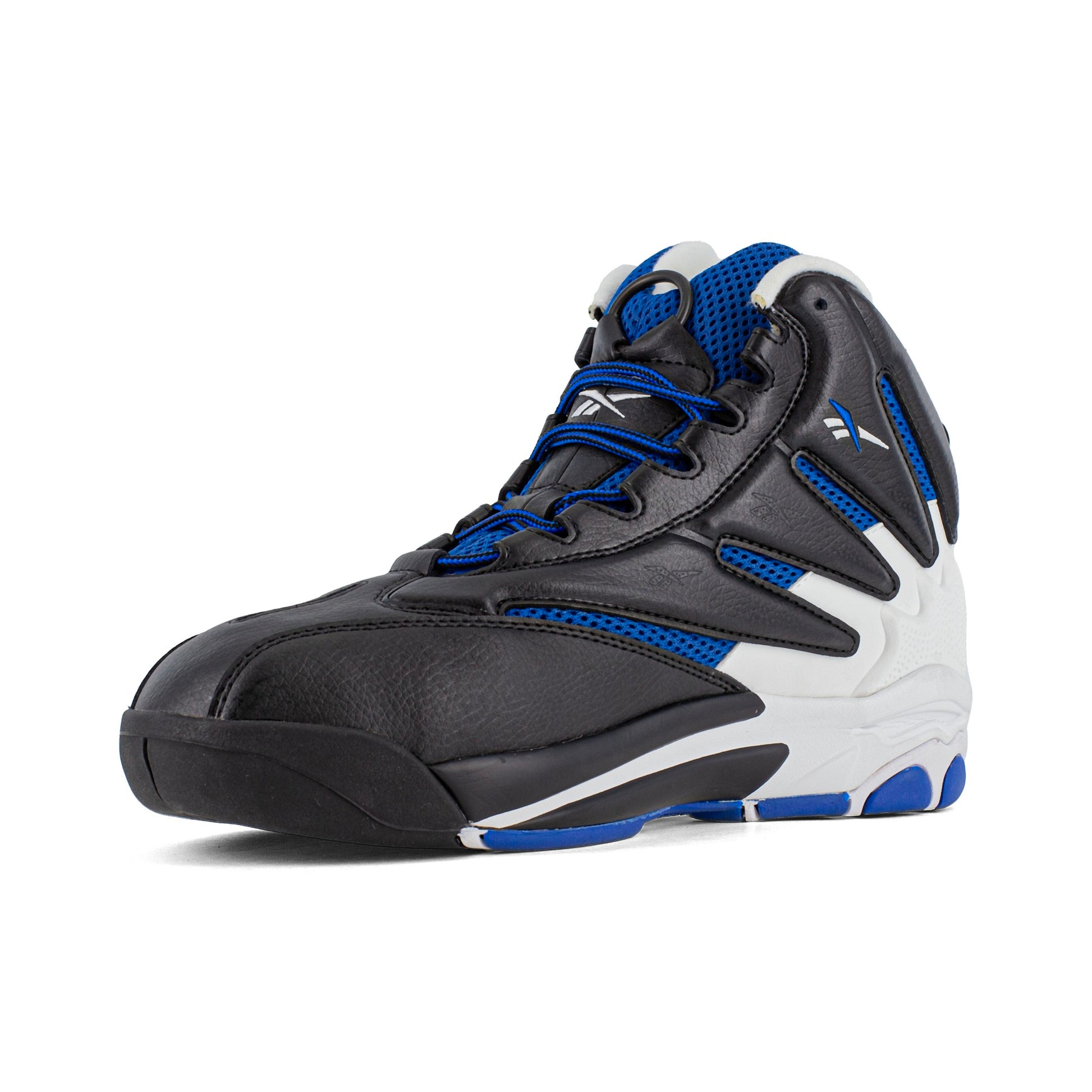 Reebok Men's RB9403 Black, White, and Blue The Blast Work Composite Toe Athletic - Black - angle2