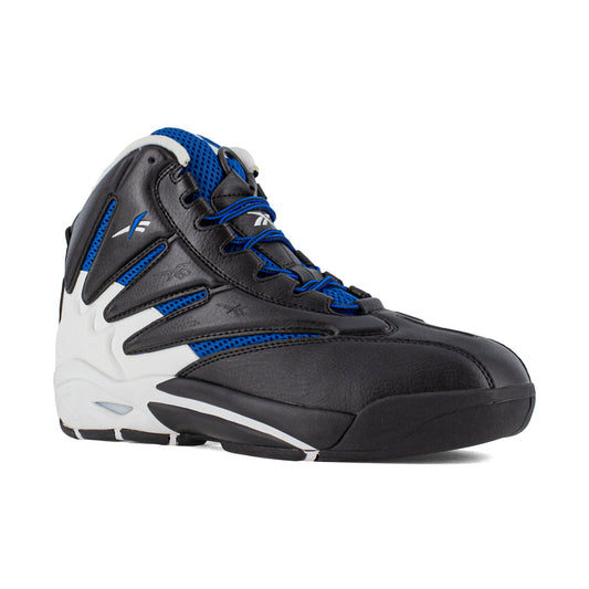 Reebok Men's RB9403 Black, White, and Blue The Blast Work Composite Toe Athletic - Black - angle main