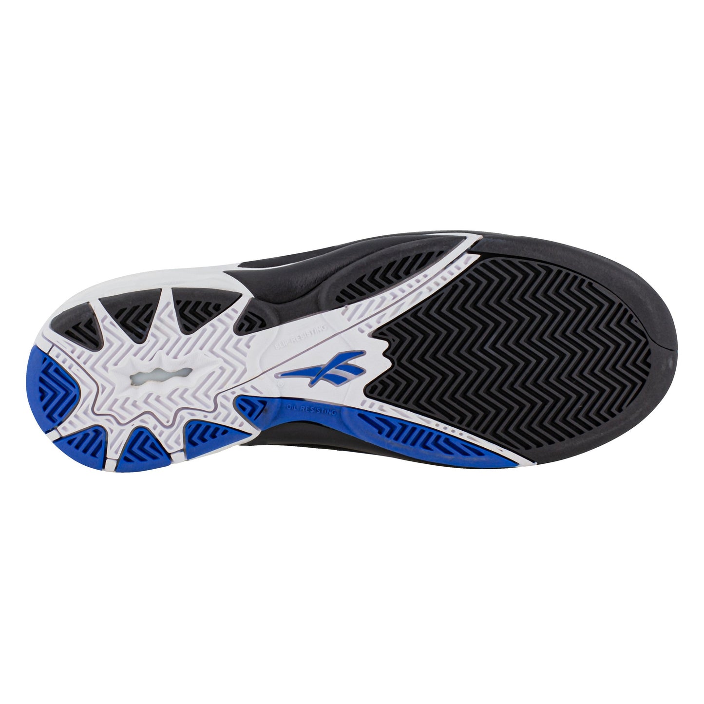 Reebok Men's RB9403 Black, White, and Blue The Blast Work Composite Toe Athletic - Black - bottom view