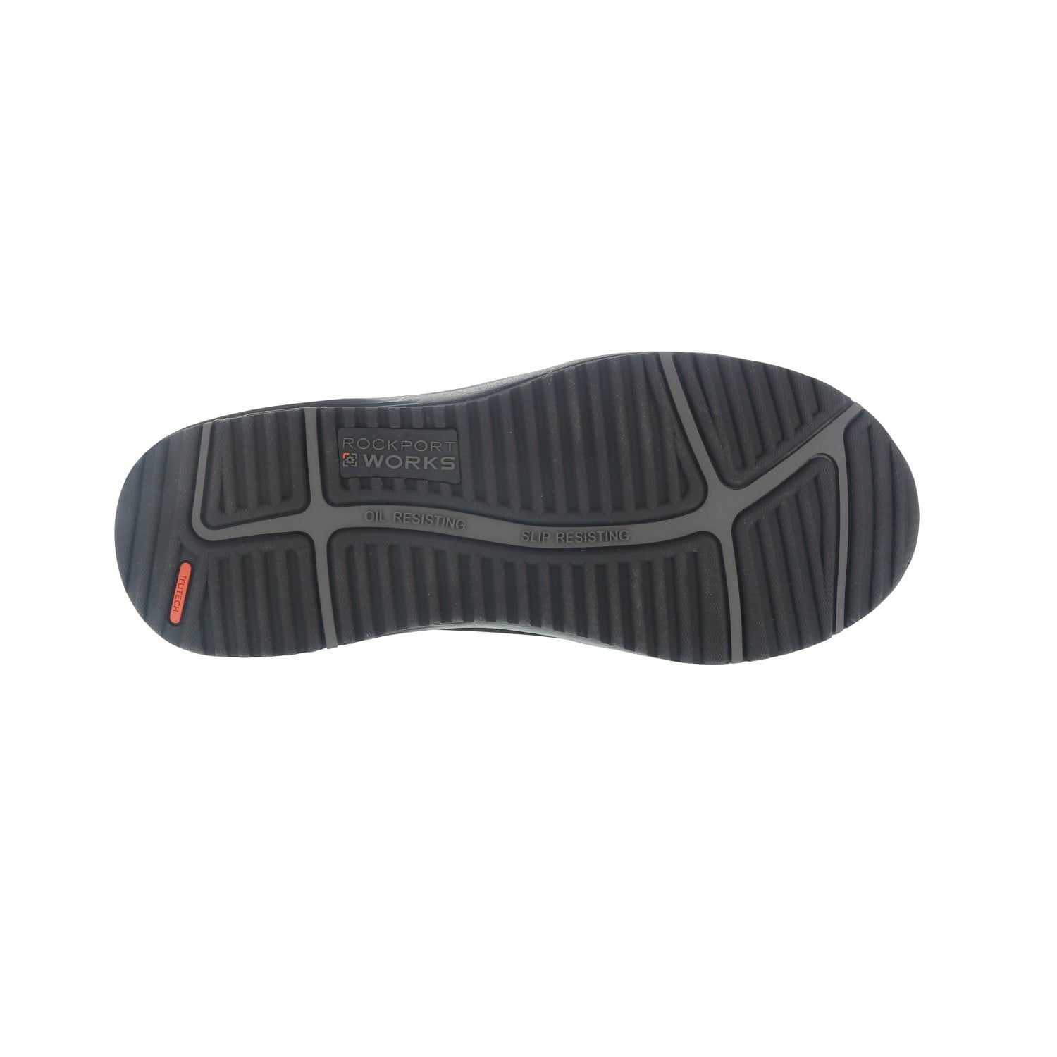 Rockport Works Women's Trustride Work Steel Toe Dress Shoe - Black - Outsole View