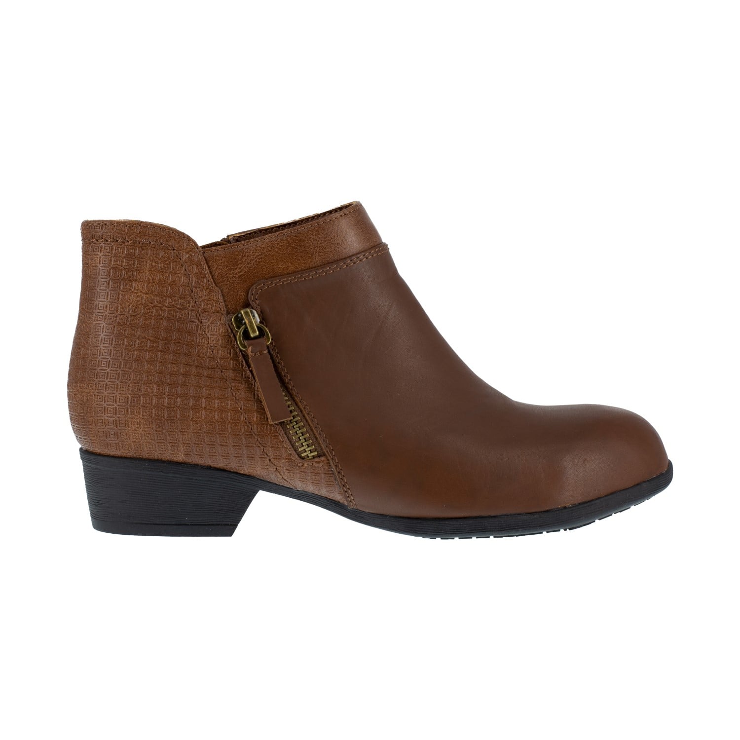 Rockport Works Carly Women's Steel Toe Safety Boot - Brown - Side View
