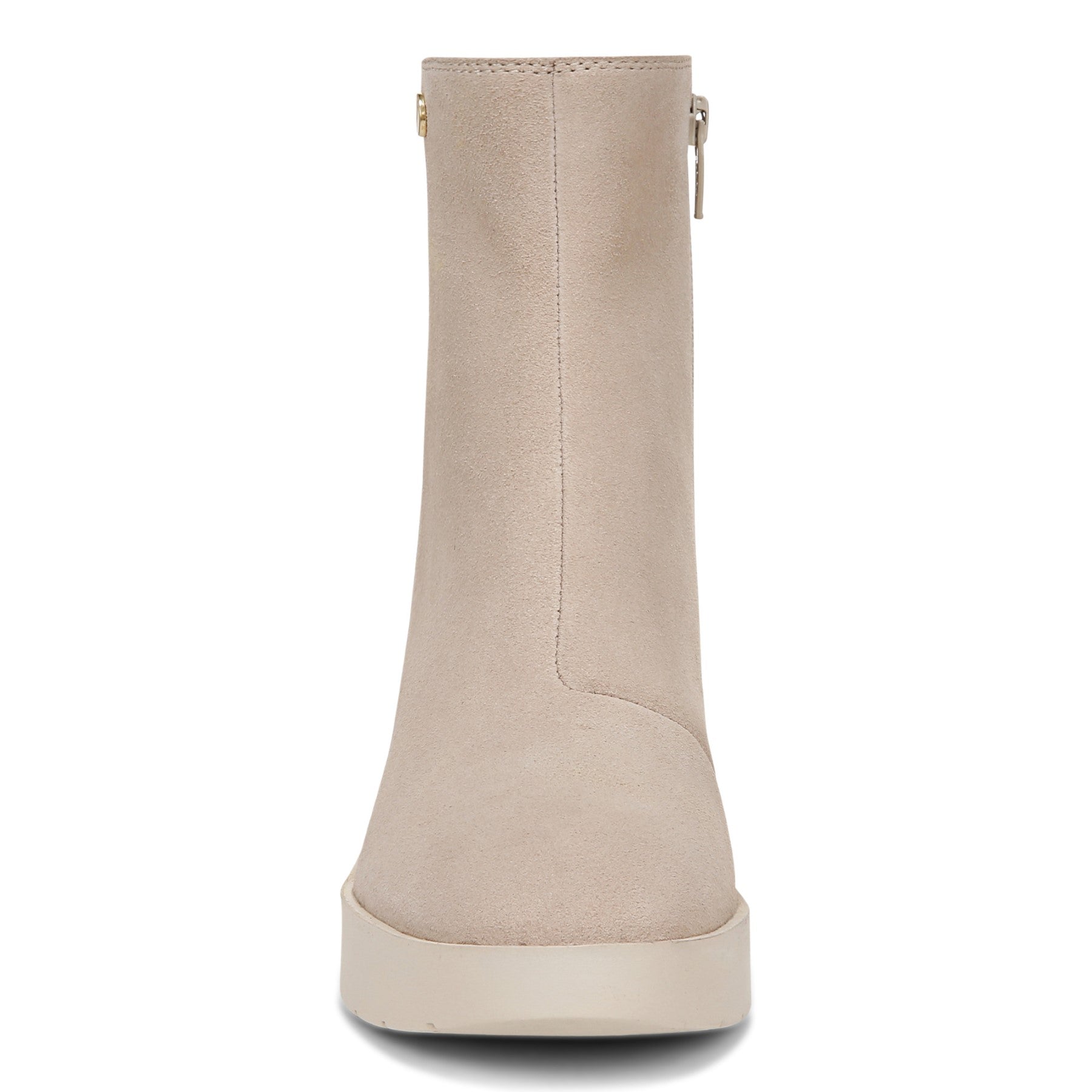 Vionic Skylar Women's Comfort Wedge Short Boot - Oatmeal Suede - Front