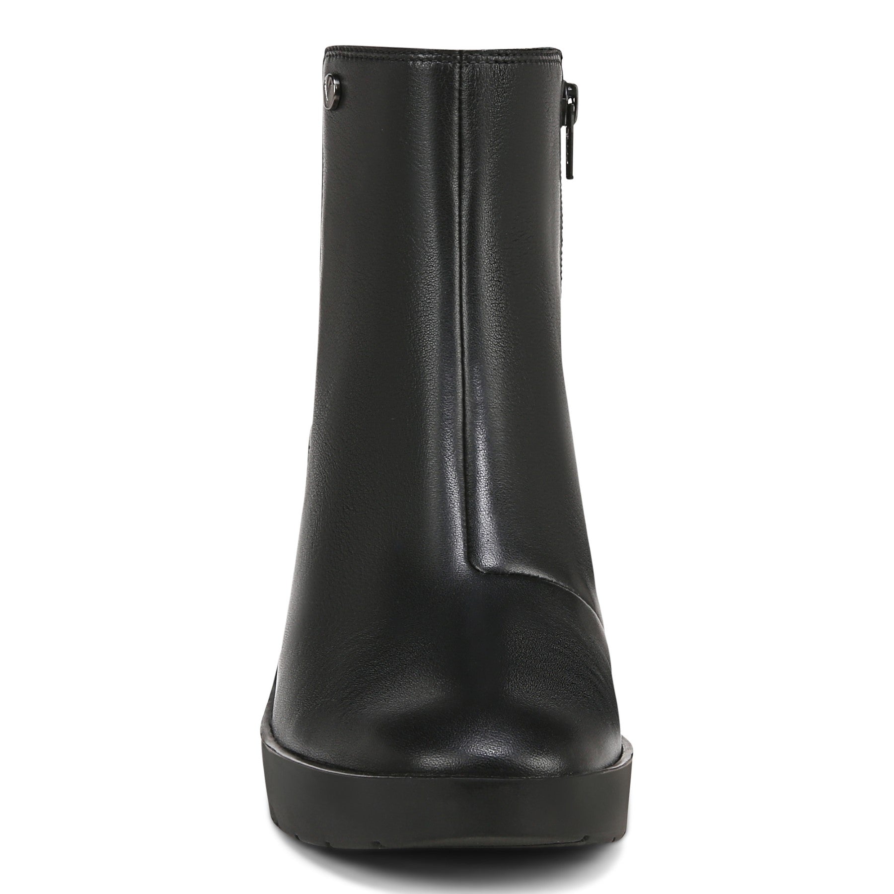 Vionic Skylar Women's Comfort Wedge Short Boot - Black Nappa Leather - Front