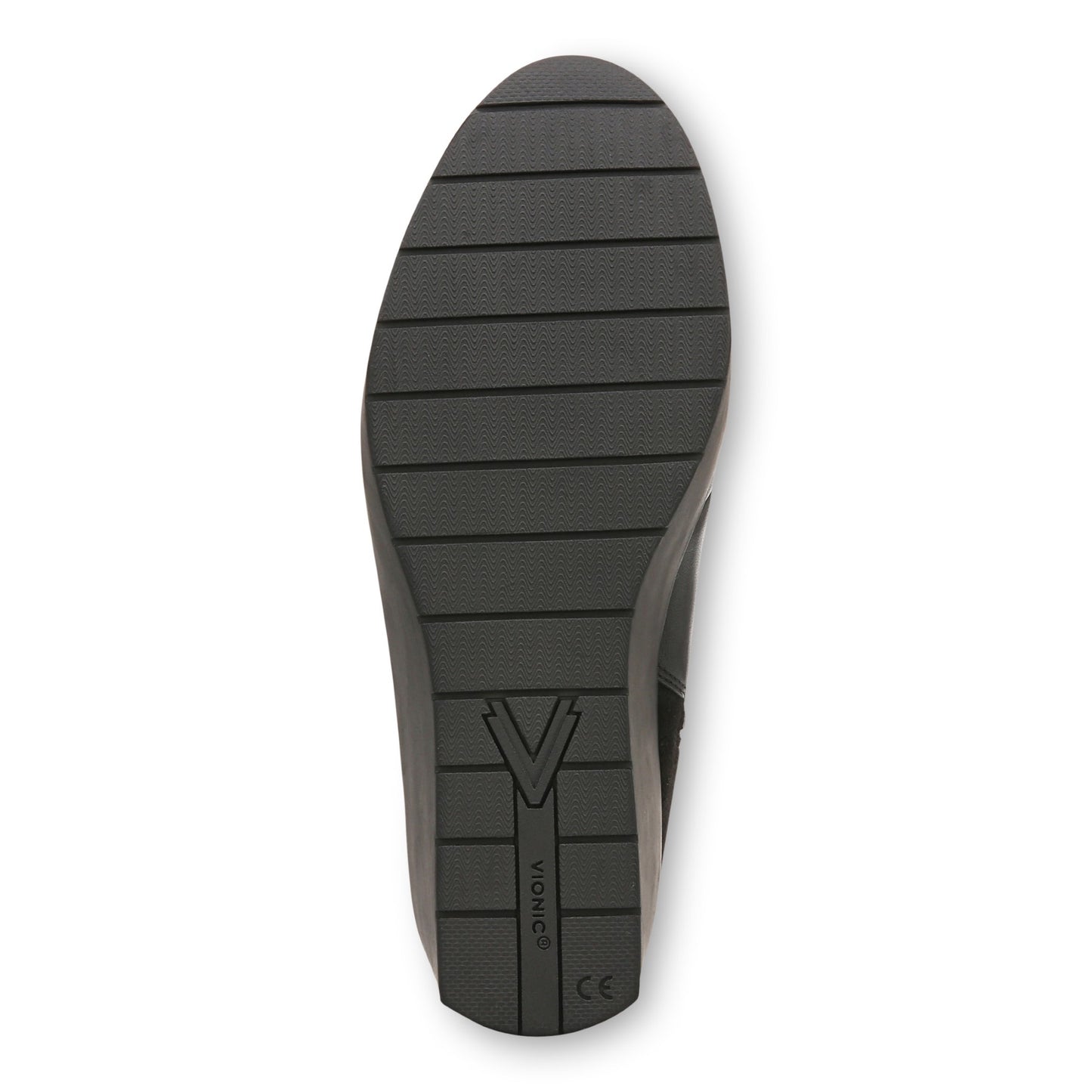 Vionic Skylar Women's Comfort Wedge Short Boot - Black Nappa Leather - Back