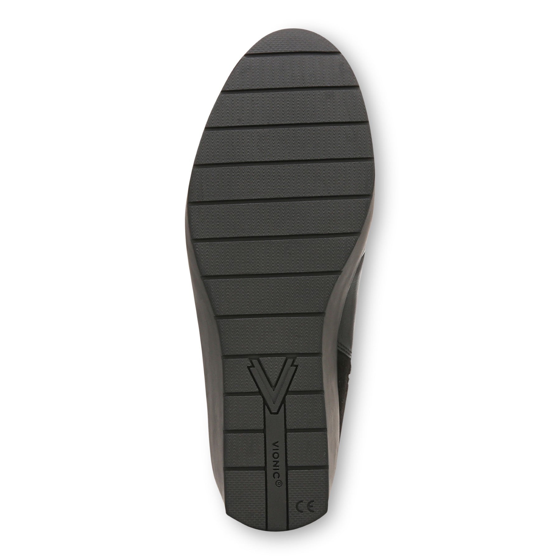 Vionic Skylar Women's Comfort Wedge Short Boot - Black Nappa Leather - Back