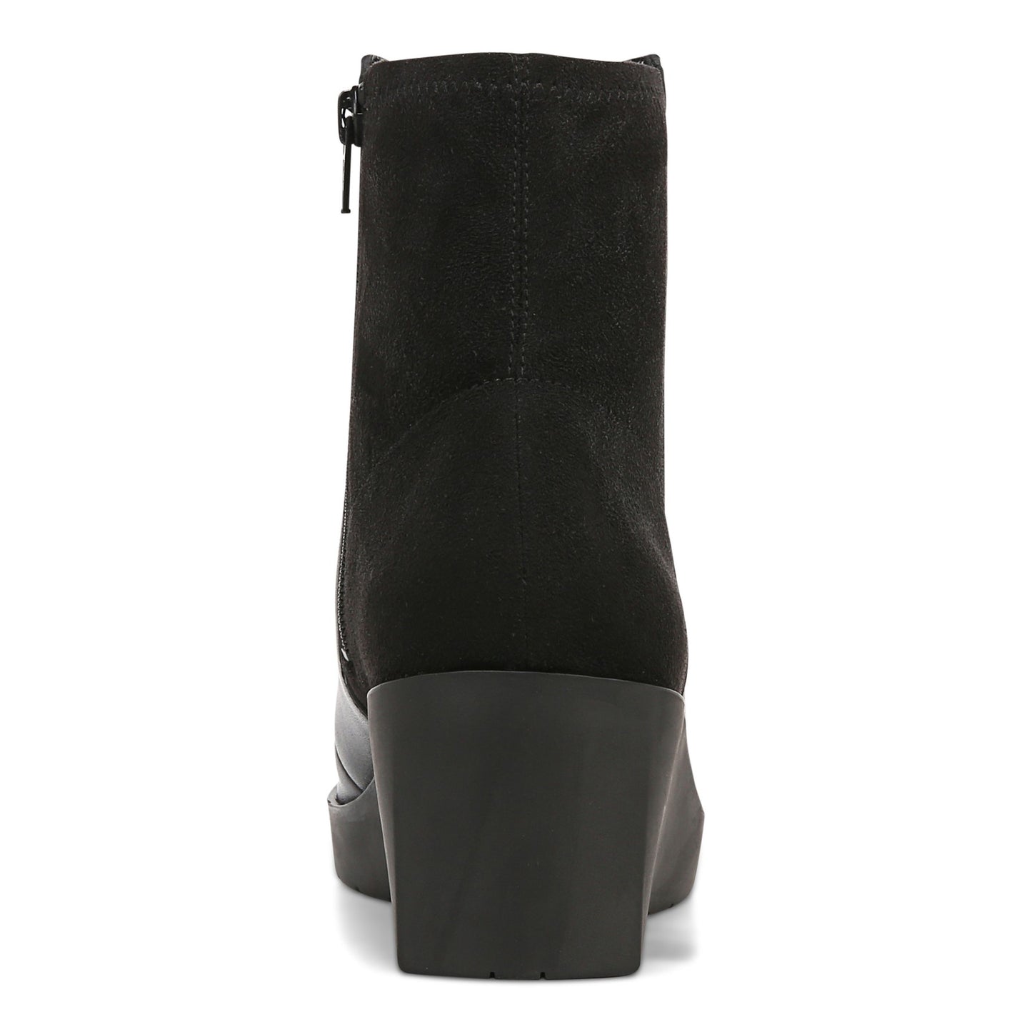 Vionic Skylar Women's Comfort Wedge Short Boot - Black Nappa Leather - Bottom