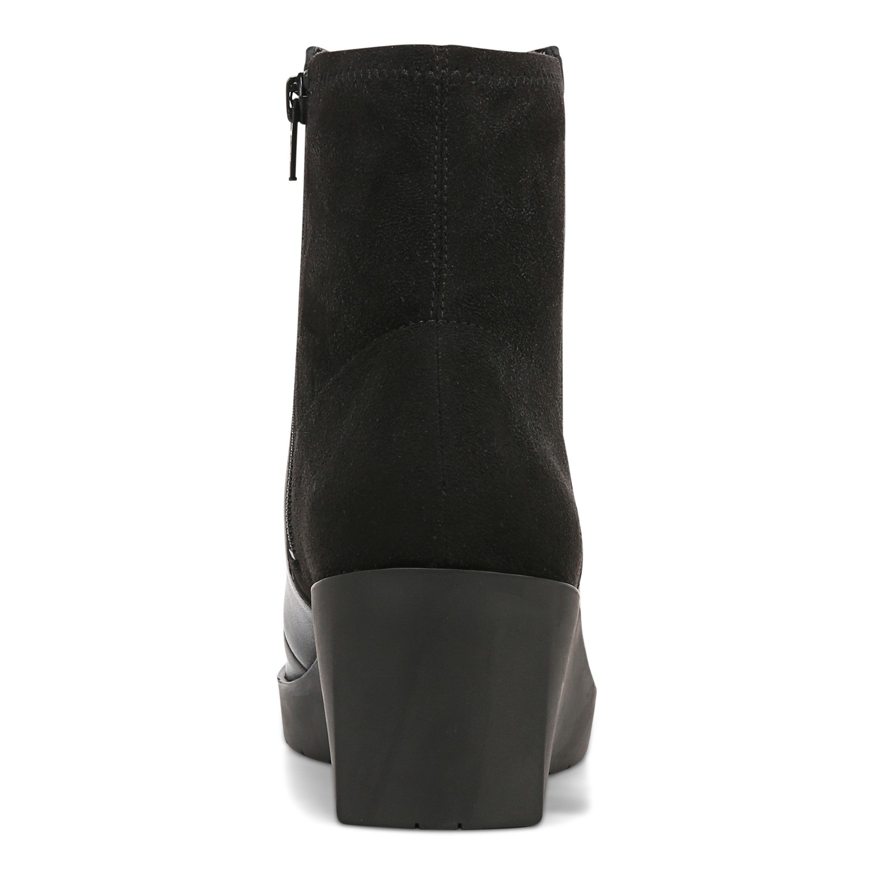 Vionic Skylar Women's Comfort Wedge Short Boot - Black Nappa Leather - Bottom