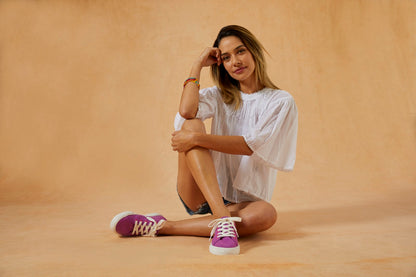 Vionic Oasis Womens Oxford/Lace Up Casual - Wild Berry - 19-med