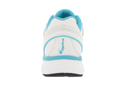 Spira WaveWalker Women's Slip Resistant Walking Shoe - White / Aqua  6
