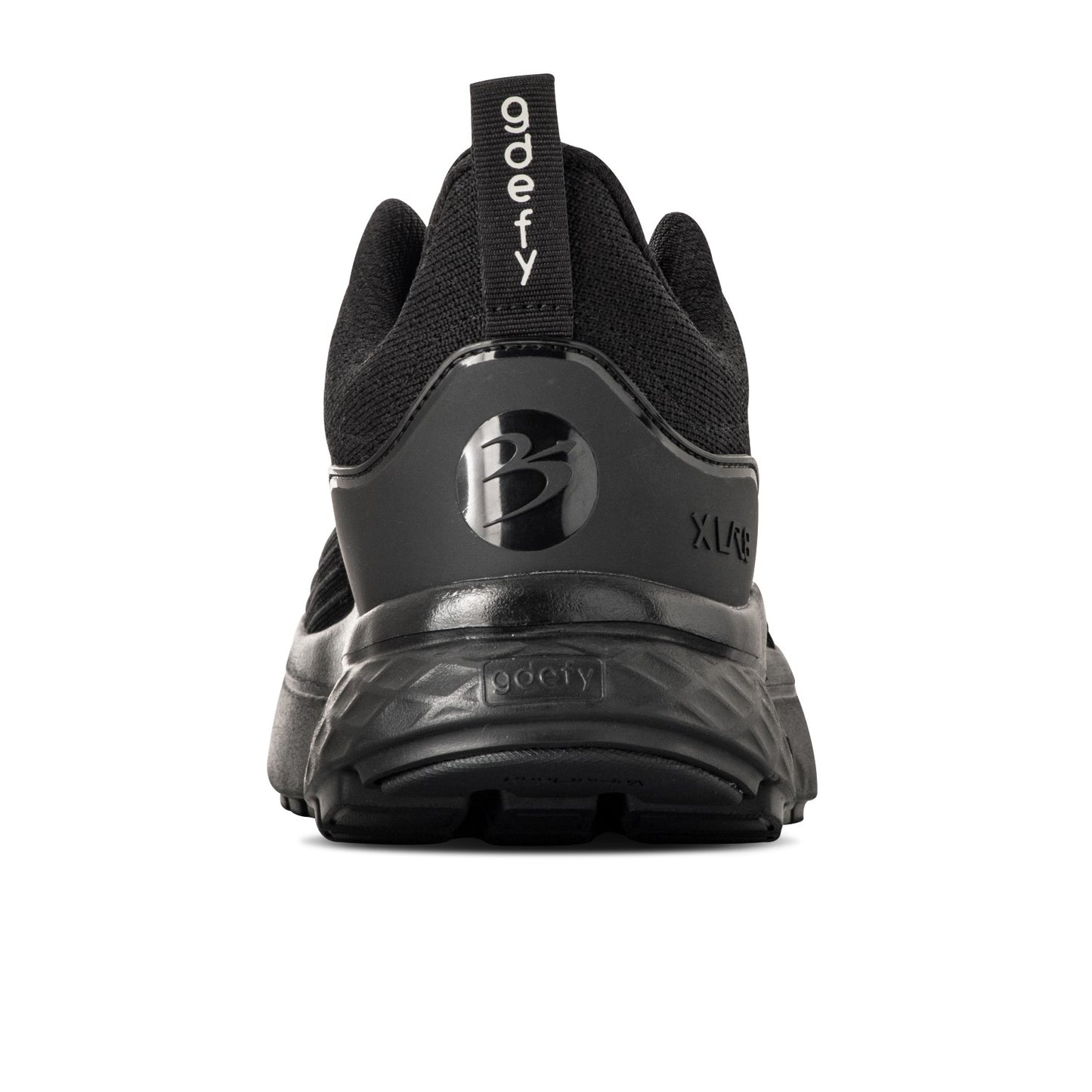 Gravity Defyer Men's XLR8 Running Shoes - Black   - Back View