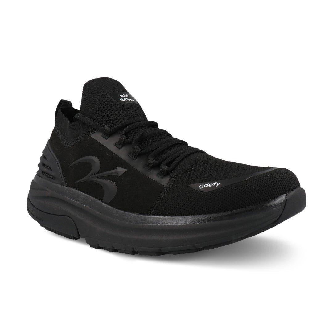 Gravity Defyer MATeeM Men's Athletic Shoes - Black - Profile View