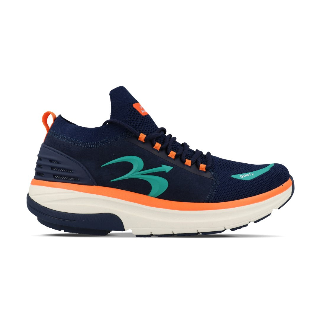 Gravity Defyer MATeeM Men's Athletic Shoes - Navy / Orange - Side View