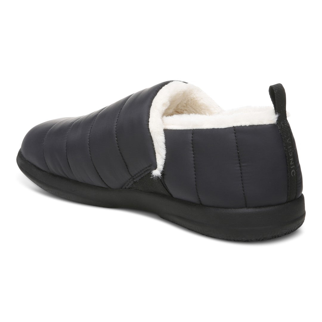 Vionic Tranquil Womens Slipper Casual - Black Nylon - Back angle