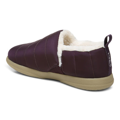 Vionic Tranquil Womens Slipper Casual - Purple Nylon - Back angle