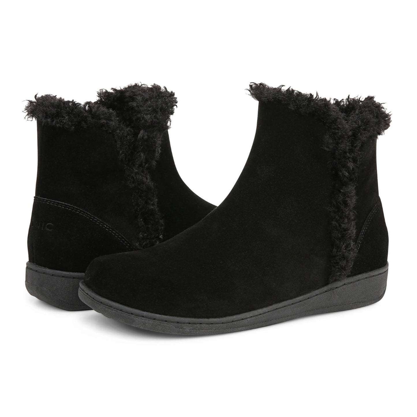 Vionic Unwind Bootie - Women's Ankle Bootie Slipper - Black - pair left angle