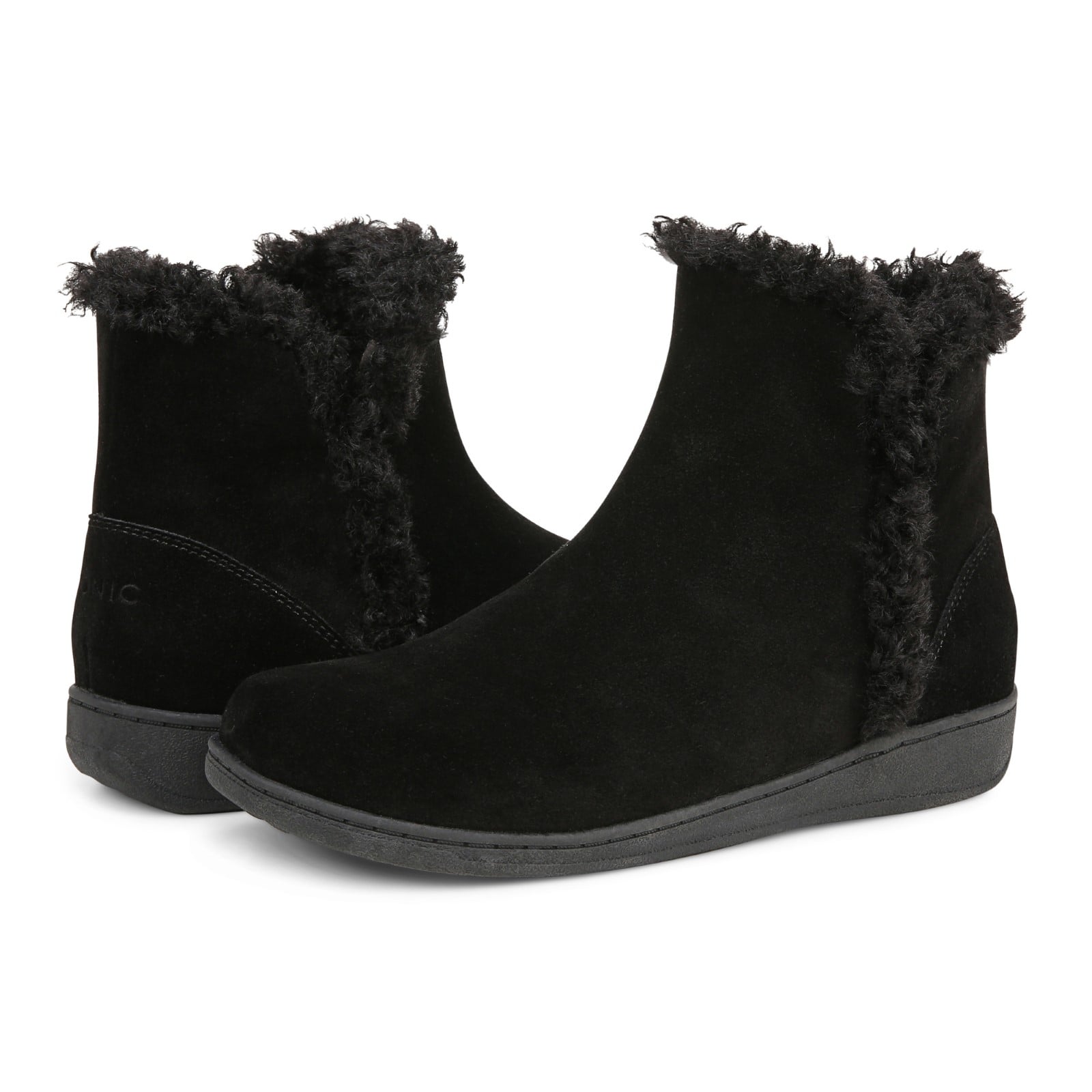 Vionic Unwind Bootie - Women's Ankle Bootie Slipper - Black - pair left angle