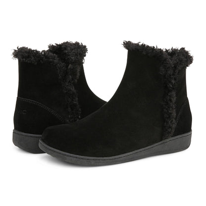 Vionic Unwind Bootie - Women's Ankle Bootie Slipper - Black - pair left angle