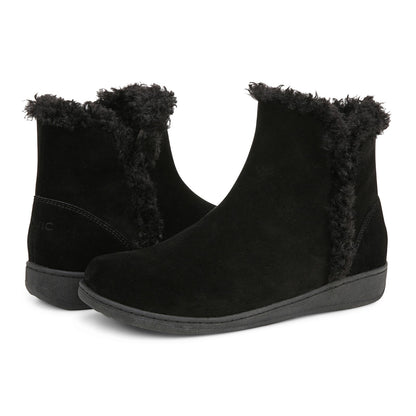 Vionic Unwind Bootie - Women's Ankle Bootie Slipper - Black - pair left angle