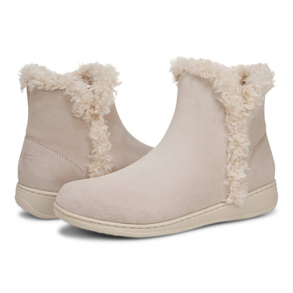 Vionic Unwind Bootie - Women's Ankle Bootie Slipper - Oatmeal - pair left angle