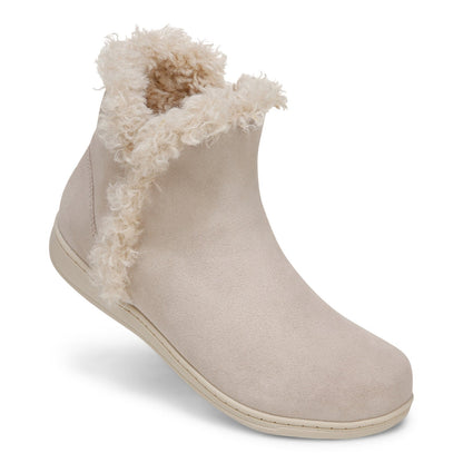 Vionic Unwind Bootie - Women's Ankle Bootie Slipper - Oatmeal - UNWIND BOOTIE-J2733L1250-OATMEAL-13fl-med