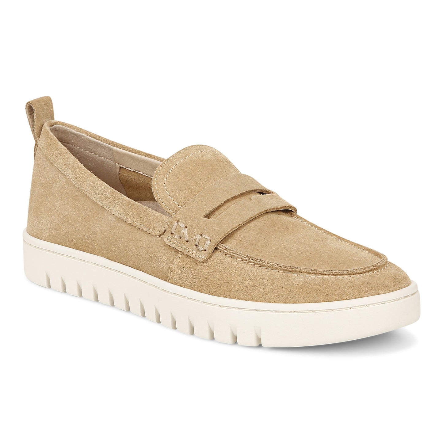 Vionic Uptown Women's Slip-On Loafer Moc Casual Shoes - Sand Suede - Angle main