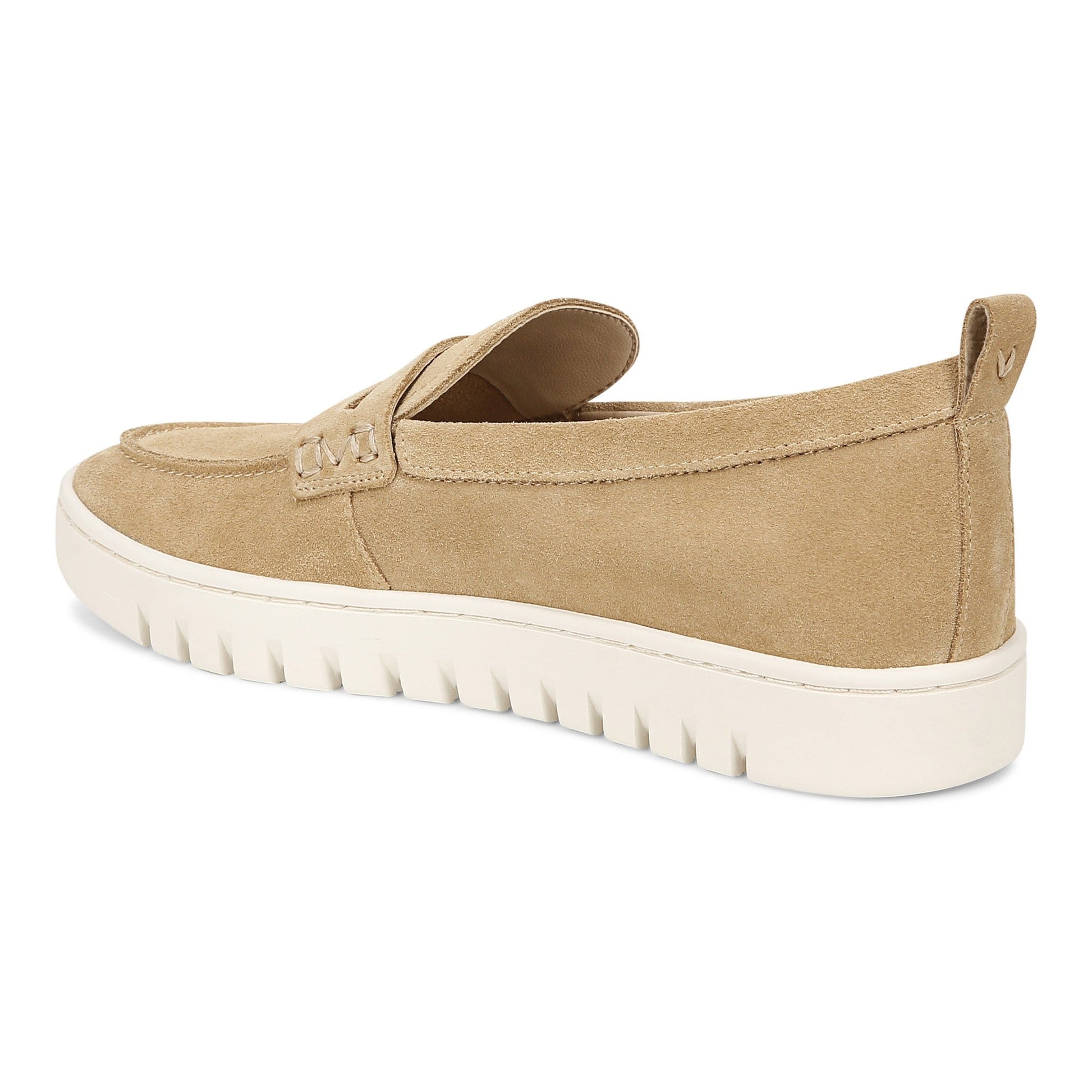 Vionic Uptown Women's Slip-On Loafer Moc Casual Shoes - Sand Suede - Back angle