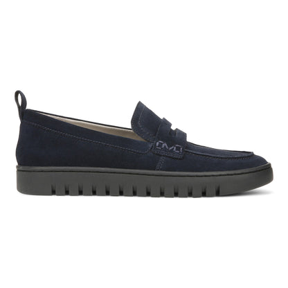 Vionic Uptown Women's Slip-On Loafer Moc Casual Shoes - Navy Suede - Right side